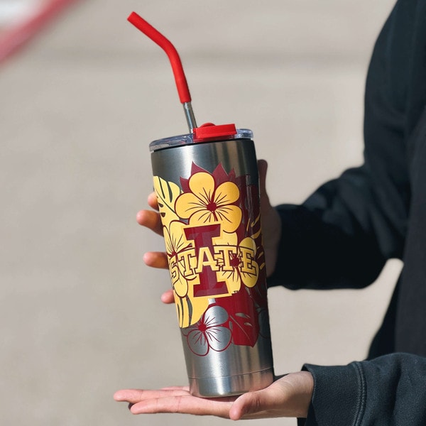 I-State Cardinal & Gold Floral Tumbler (Was $39.99)